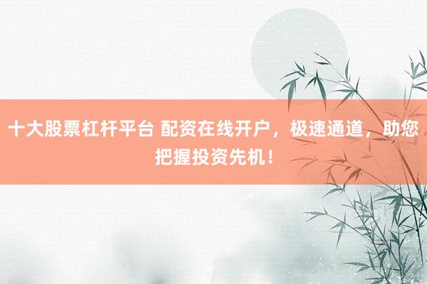十大股票杠杆平台 配资在线开户，极速通道，助您把握投资先机！