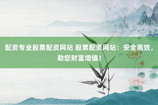 配资专业股票配资网站 股票配资网站：安全高效，助您财富增值！