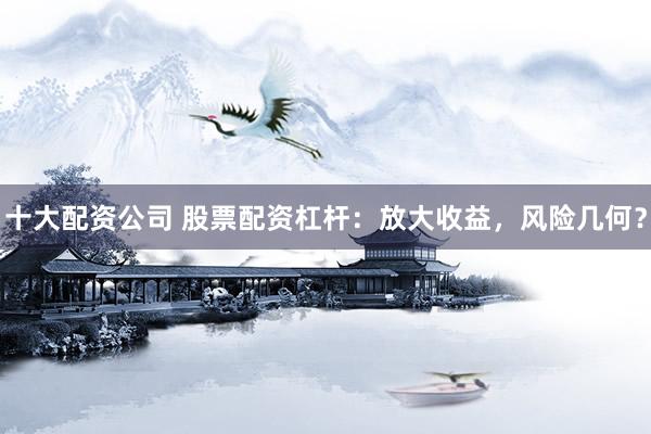 十大配资公司 股票配资杠杆：放大收益，风险几何？