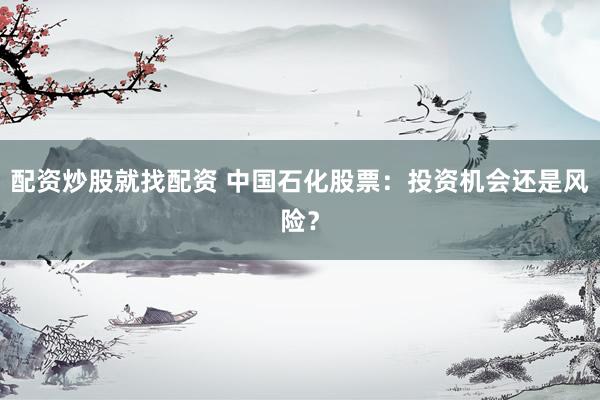 配资炒股就找配资 中国石化股票：投资机会还是风险？