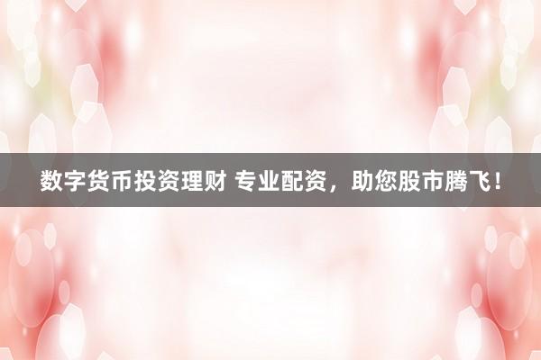 数字货币投资理财 专业配资，助您股市腾飞！
