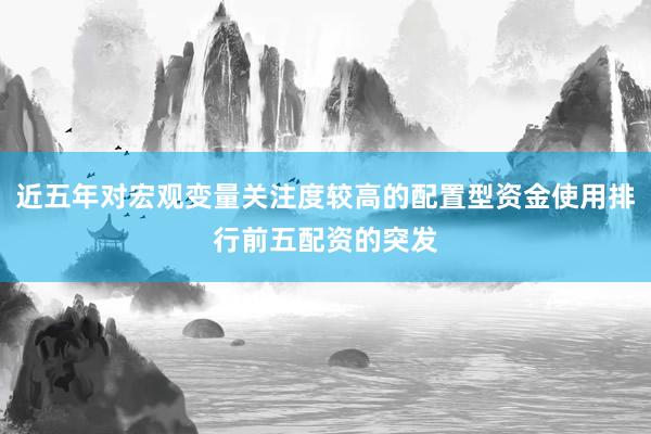 近五年对宏观变量关注度较高的配置型资金使用排行前五配资的突发