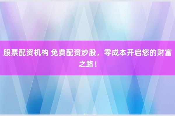 股票配资机构 免费配资炒股，零成本开启您的财富之路！