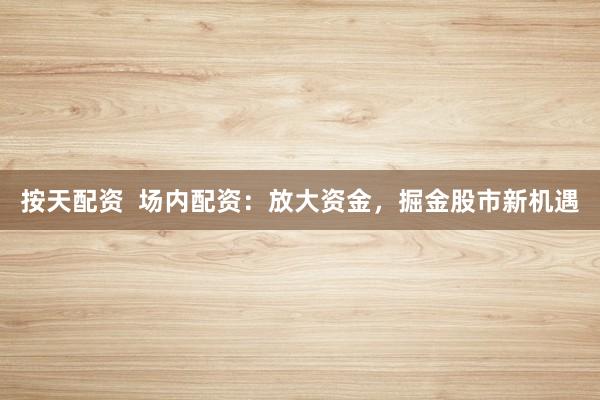 按天配资  场内配资：放大资金，掘金股市新机遇