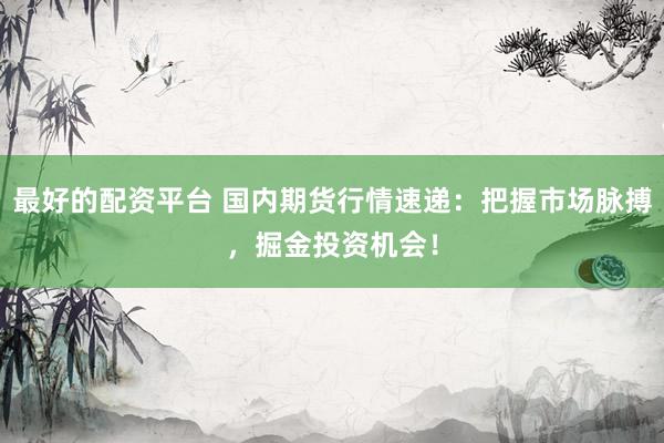 最好的配资平台 国内期货行情速递:把握市场脉搏,掘金投资机会!